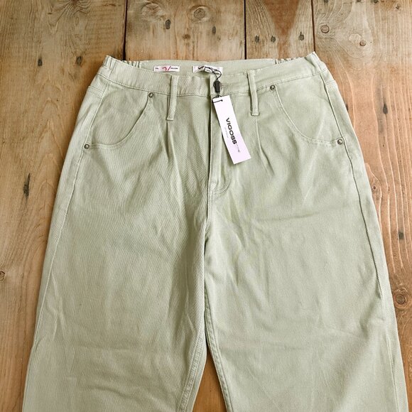 NWT Vigoss Ace High Rise Straight Balloon Stretch‎ Jeans 30 Green - Picture 8 of 8